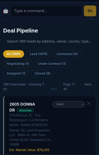 Deal pipeline