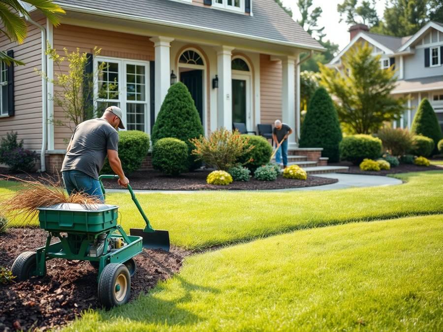 Landscaping crew
